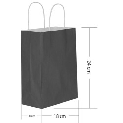 Black Paper Bags with Twisted Handles - 2