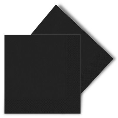 Black Paper Napkins - 1
