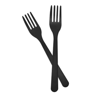 Black Plastic Forks - 1