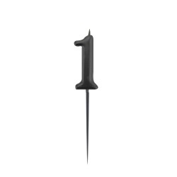  - Black Stick Numeral Candles No: 1