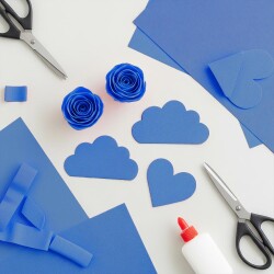 Blue Crepe Paper - Kika