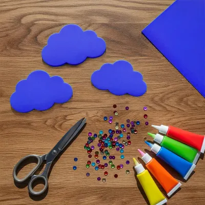 Blue EVA Craft Foam Sheet - 1