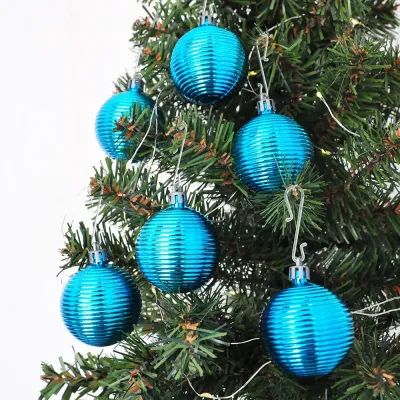 Blue Glass Ball Christmas Ornaments - 1