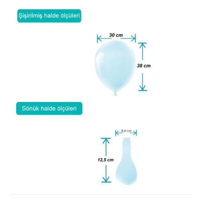 Blue Macaron Pastel Balloons 12