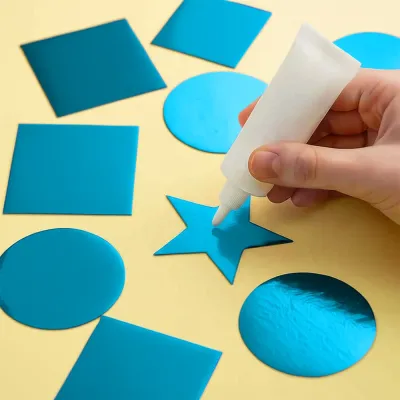 Blue Metallic Construction Paper - 1
