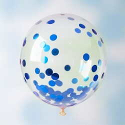 Blue Metallic Foil Confetti Circles - 1