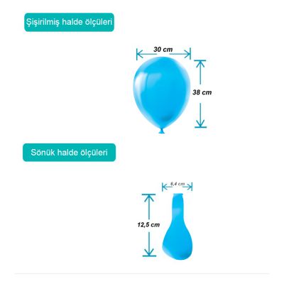 Blue Pastel Balloons 12
