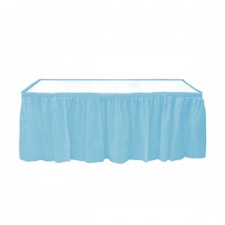 Blue Plastic Table Skirt - 2
