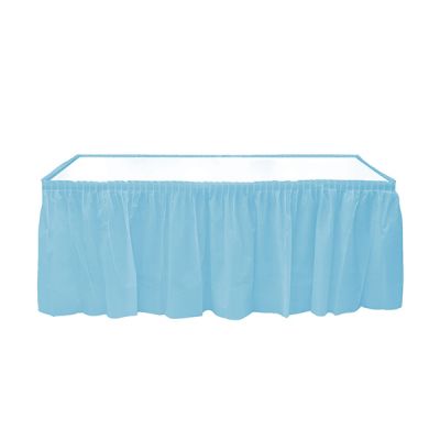 Blue Plastic Table Skirt - 2