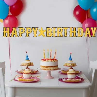 Simli Happy Birthday Banner - 1