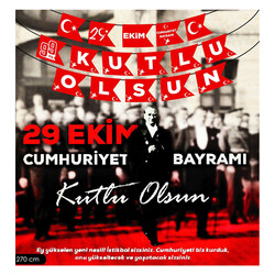 Kikajoy - 29 Ekim Kutlu Olsun Harf Afiş