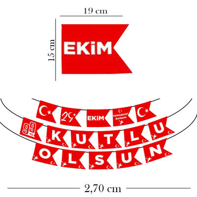 29 Ekim Kutlu Olsun Harf Afiş