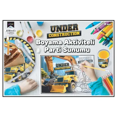 Boyama Aktiviteli Parti Sunumu 8li - İnşaat- - 1