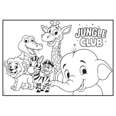Jungle Club Boyama Aktiviteli Parti Sunumu 8li - 3