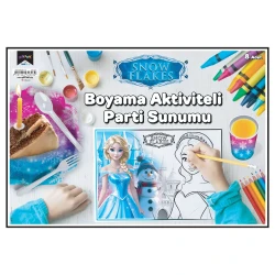 Snowflakes Boyama Aktiviteli Parti Sunumu 8li - 1