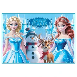 Snowflakes Boyama Aktiviteli Parti Sunumu 8li - 2