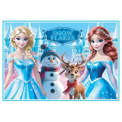Snowflakes Boyama Aktiviteli Parti Sunumu 8li - 2