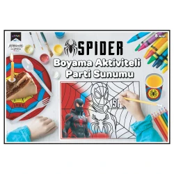 Boyama Aktiviteli Parti Sunumu 8li - Spider- - 1