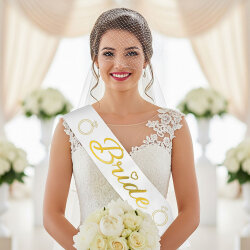 Bride Baskılı Varaklı Lüks Kuşak - Altın- - Kikajoy