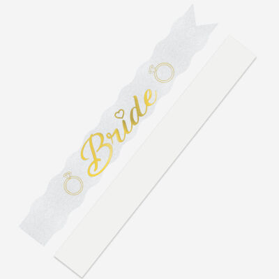 Bride Baskılı Varaklı Lüks Kuşak - Altın- - 3