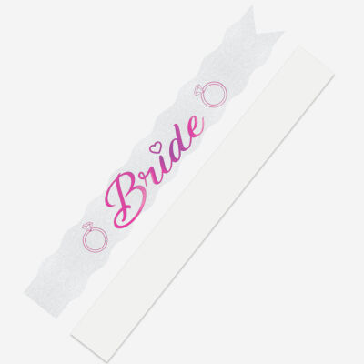 Bride Baskılı Varaklı Lüks Kuşak -Fuşya- - 3