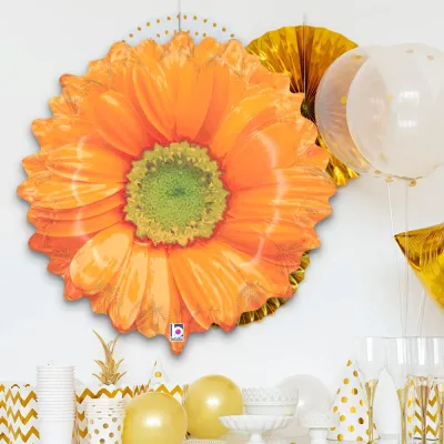 Bright Blooms Orange Grabo Folyo Balon 24