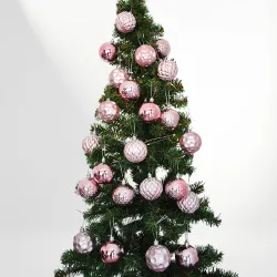 Bronze Christmas Ornaments Set - 24 pcs - 1