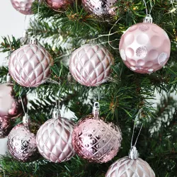 Bronze Christmas Ornaments Set - 24 pcs - (1)