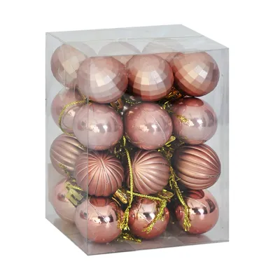 Bronze Glass Ball Christmas Ornaments - 3