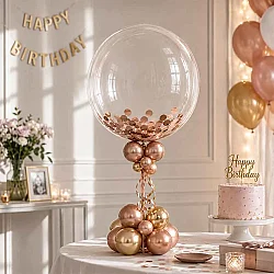 Bronze Metallic Foil Confetti Circles - 1