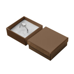 Brown Cotton-Filled Ring Box - Kika
