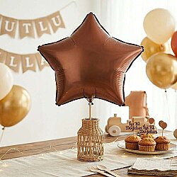 Brown Foil Balloon - Star - 1