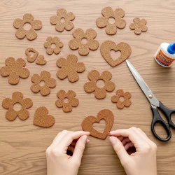 Brown Glitter EVA Craft Foam Sheet - 1