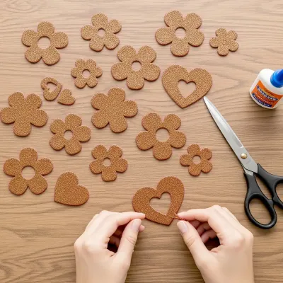 Brown Glitter EVA Craft Foam Sheet - 1