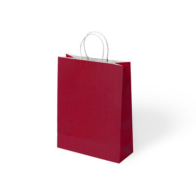 Burgundy Paper Bags with Twisted Handles - 1