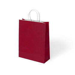 Burgundy Paper Bags with Twisted Handles - Kikajoy