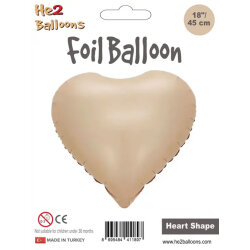 Caramel Foil Balloon - Heart - Kikajoy