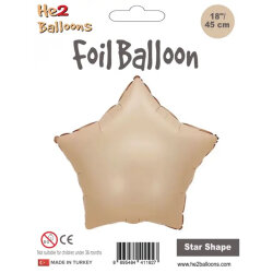 Caramel Foil Balloon - Star - Kikajoy