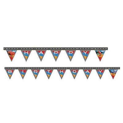 Cars Formula Happy Birthday Paper Letter Banner - 1