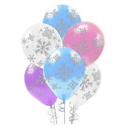 Kikajoy - Çepeçevre Snowflakes Baskılı Balon