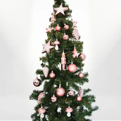 Champagne Christmas Ornaments Set - 24 pcs - 1