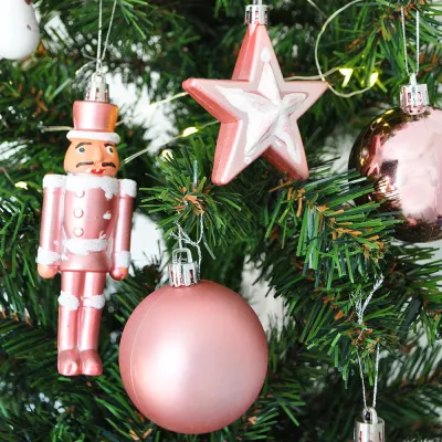 Champagne Christmas Ornaments Set - 24 pcs - 2