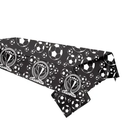 Champion Black White Plastic Table Cover - 2
