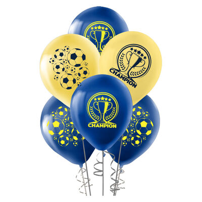 Champion Yellow Navy Blue Balloons 12