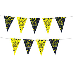 Champion Yellow Navy Blue Triangle Flag Banner - 2