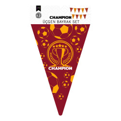 Champion Yellow Red Triangle Flag Banner - Kikajoy