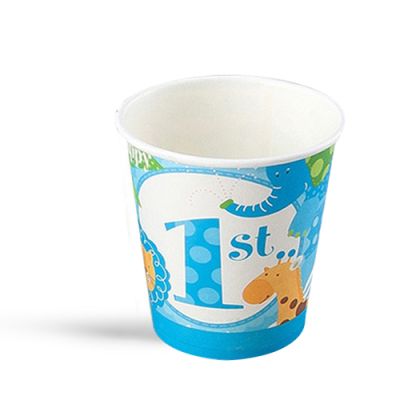 Cheerful Animals Paper Cups Blue