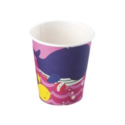  - Cheerful Fishes Pink Paper Cups