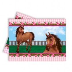 Cheerful Horse Plactic Table Cover - Thumbnail
