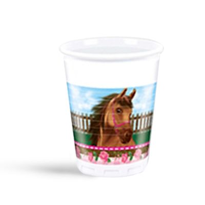 Cheerful Horse Plastic Cups